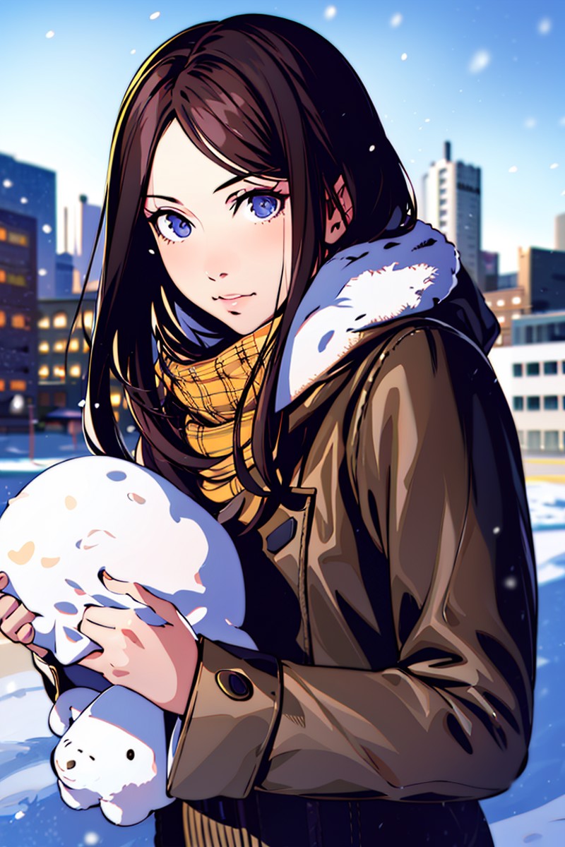 26083-1189371812-masterpiece, 1girl,snow,city,playing, realistic, ,.png